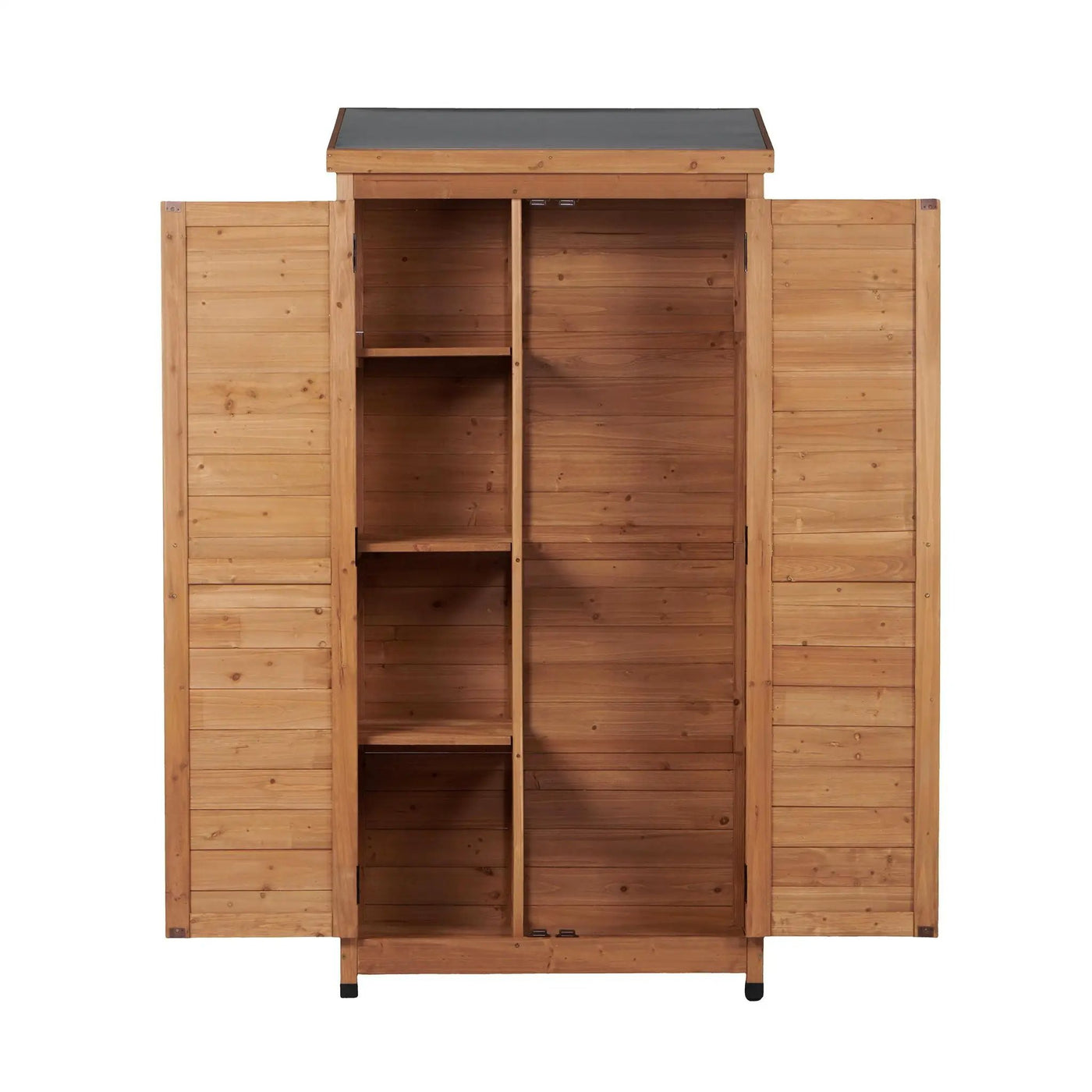 Outdoor Storage Shed With Vertical Tool Cabinet For Backyard by HouseOfZazla