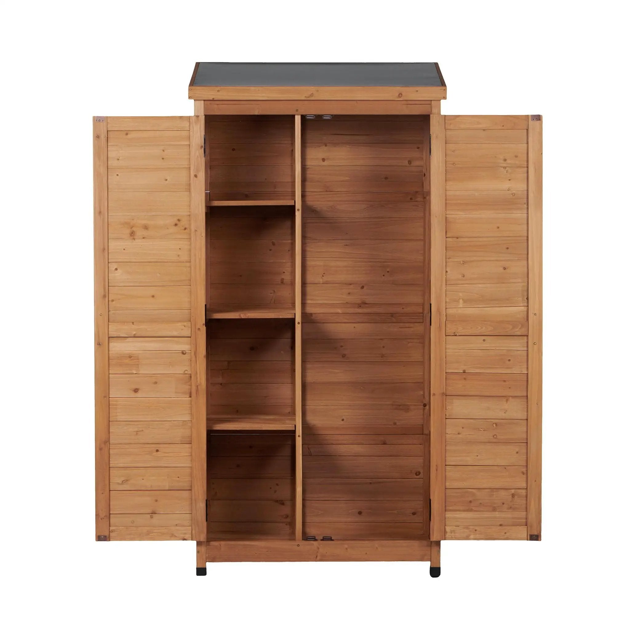 Outdoor Storage Shed With Vertical Tool Cabinet For Backyard by HouseOfZazla