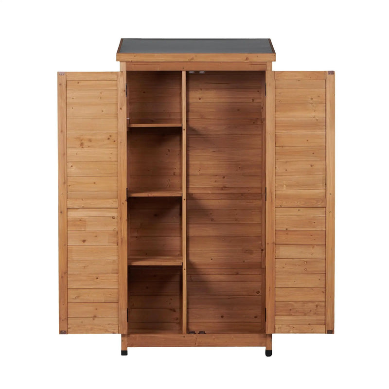 Outdoor Storage Shed With Vertical Tool Cabinet For Backyard by HouseOfZazla