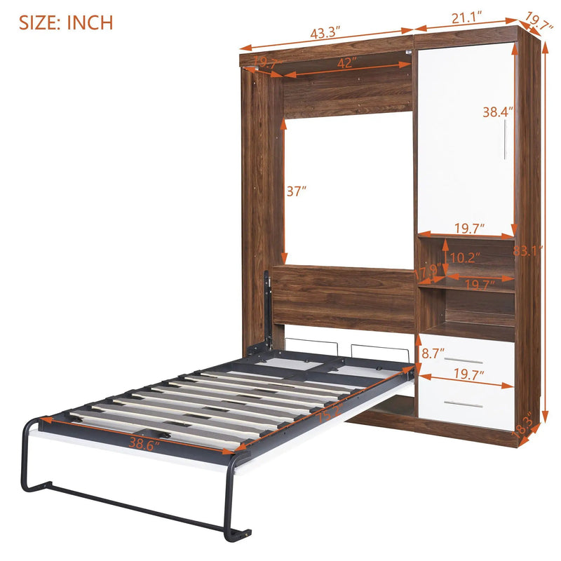 Murphy Wall Bed With Cabinet by HouseOfZazla