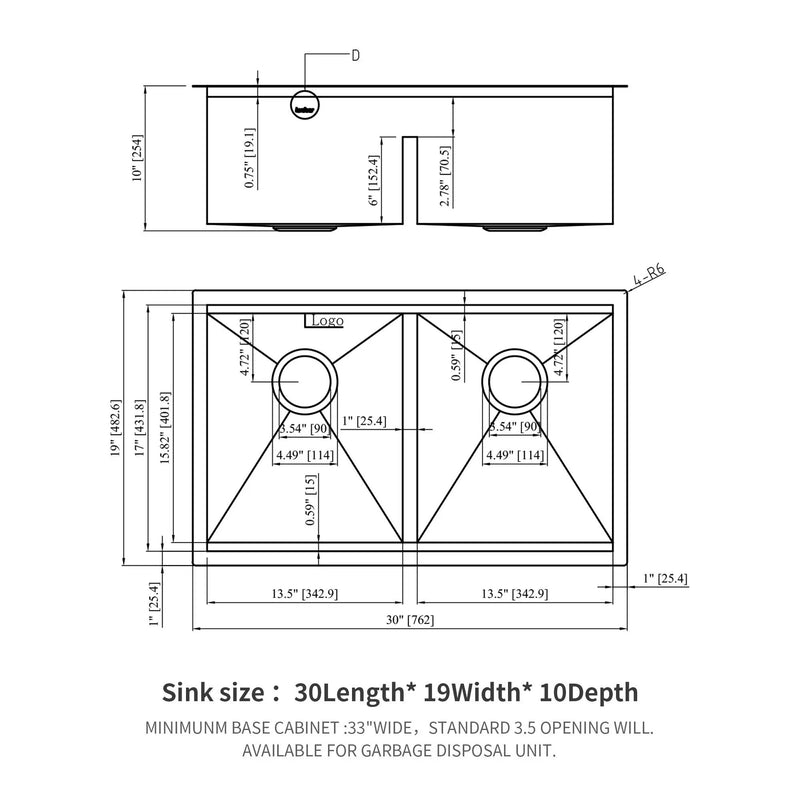 Modern Double Bowl Undermount Kitchen Sink by HouseOfZazla