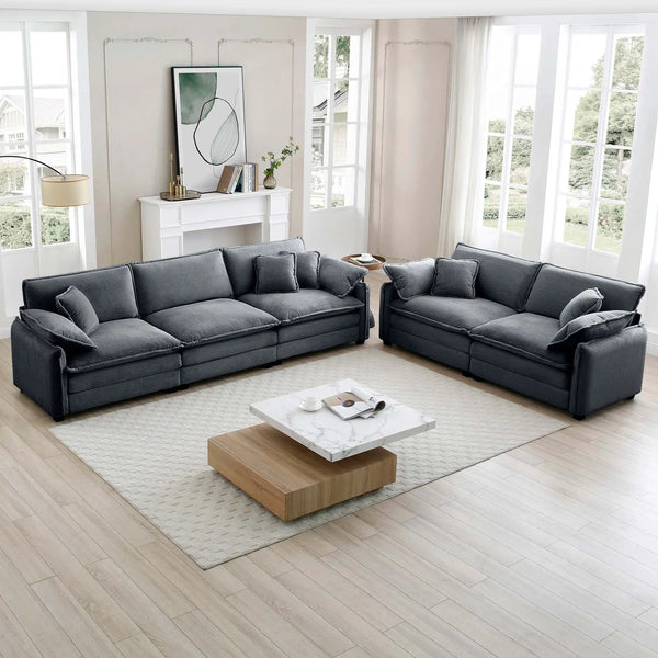 Family Sofa Set - Deep Seat Sofa for Home Cinema and Living Room