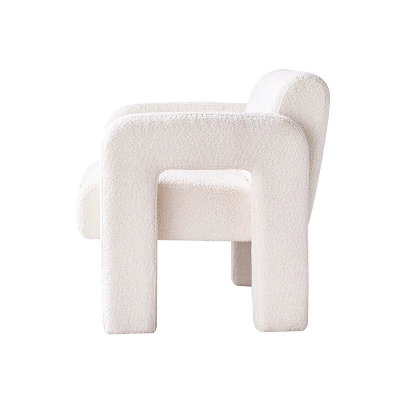 31.10" Wide Boucle Upholstered Accent Chair by BLAKHOM