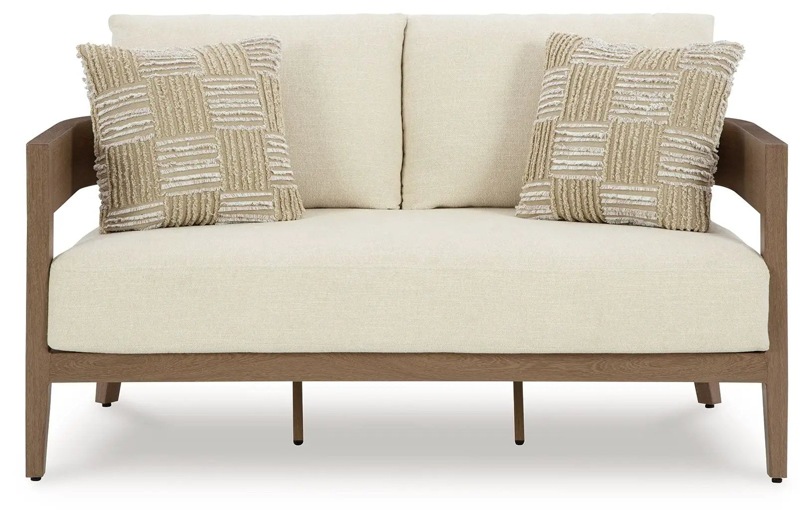 Serene Bay - Loveseat With Cushion - Dark Brown / White by Unique Piece Furniture