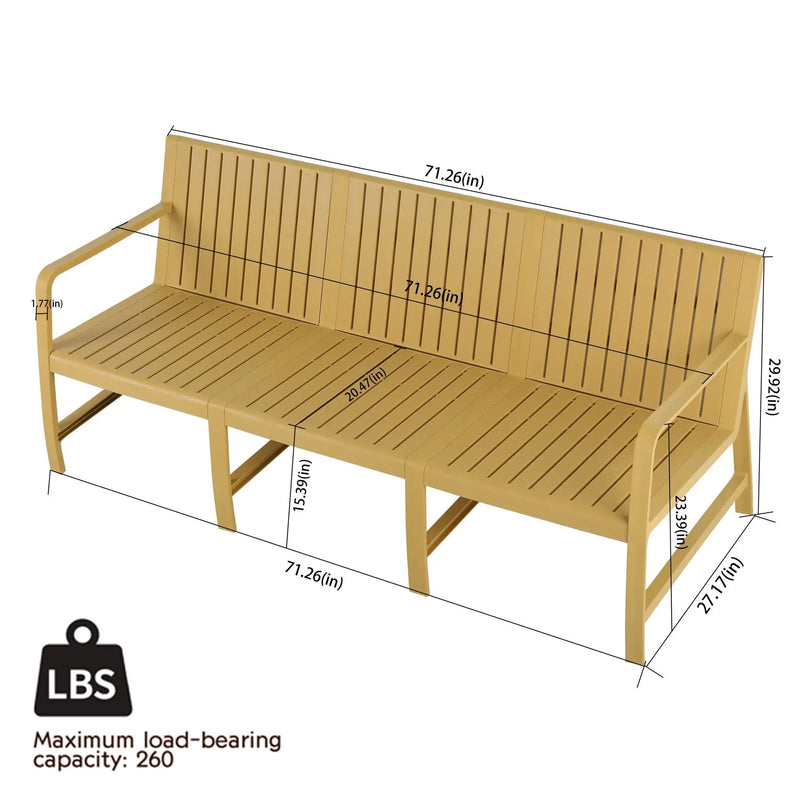 1 Piece Indoor / Outdoor 3 Seater Sofa, UV-Resistant, Waterproof and Durable by HouseOfZazla