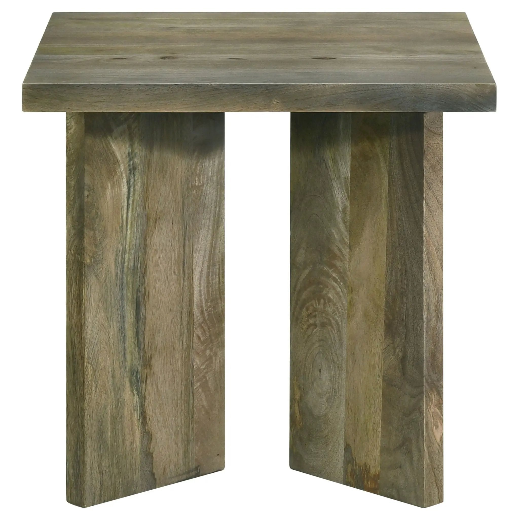 Andando Square Solid Wood End Table Mango Brown by Unique Piece Furniture