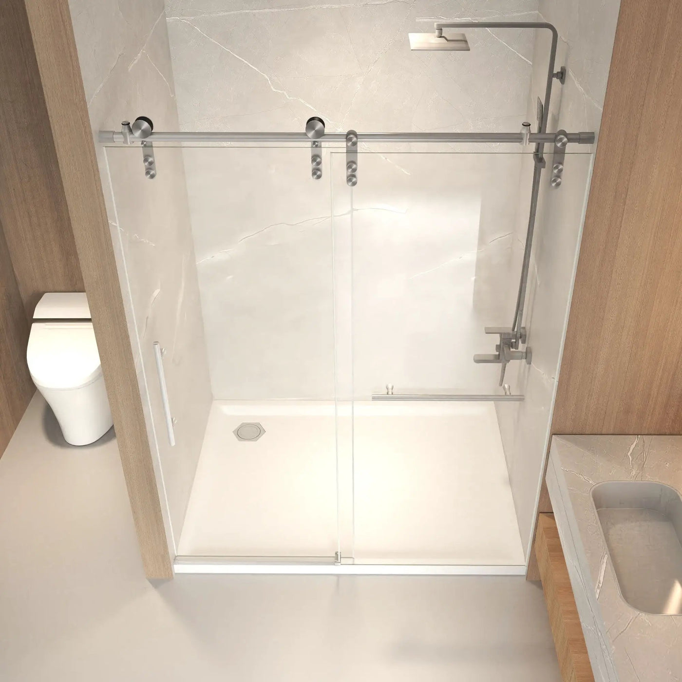 Frameless Sliding Bathtub Door With Frame by HouseOfZazla