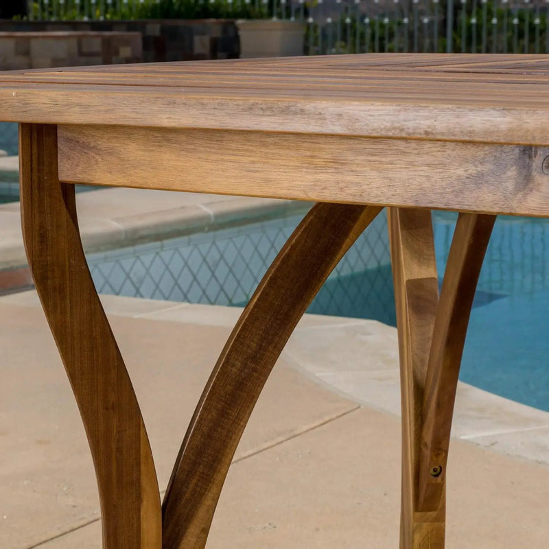 Outdoor Hermosa 7 Piece Wood Dining Set with Cushions by HouseOfZazla