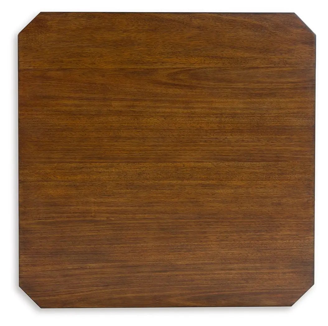 Trenmour - Square End Table - Medium Brown by Unique Piece Furniture
