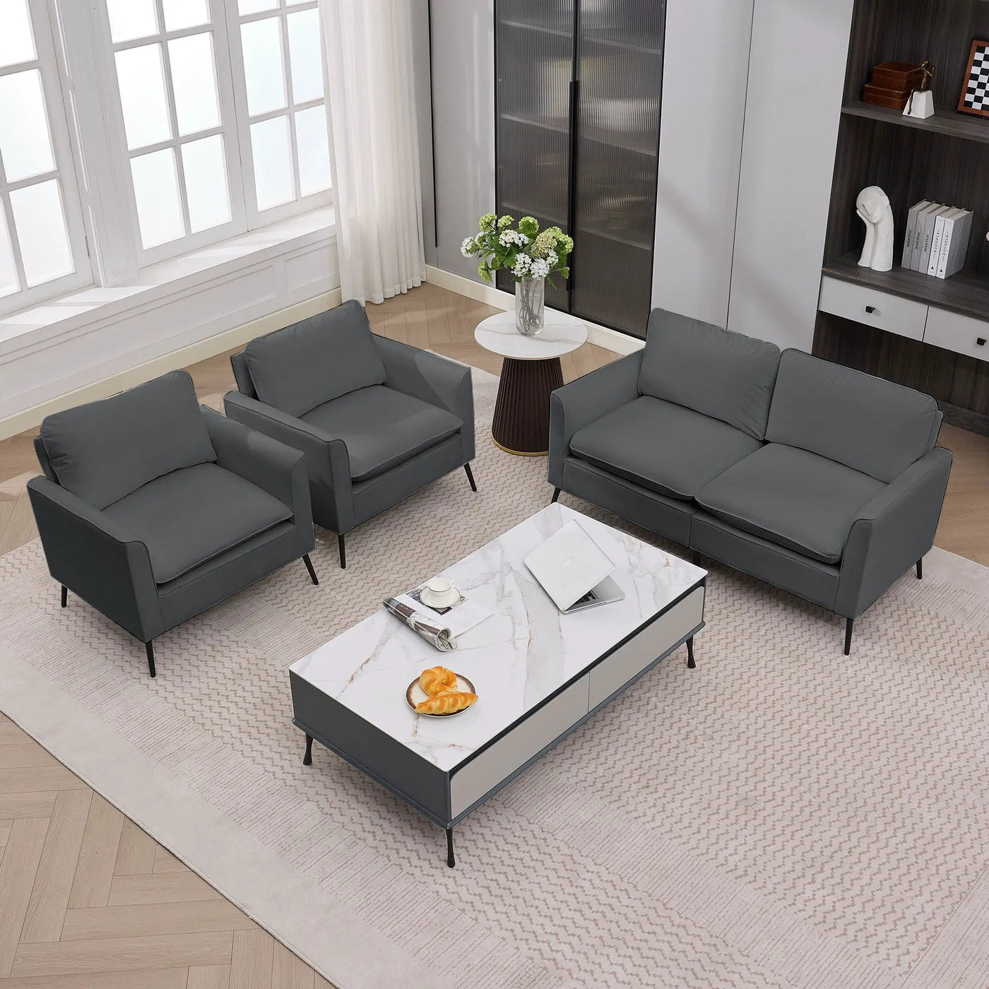 Upholstered Loveseat, For Living Room by HouseOfZazla