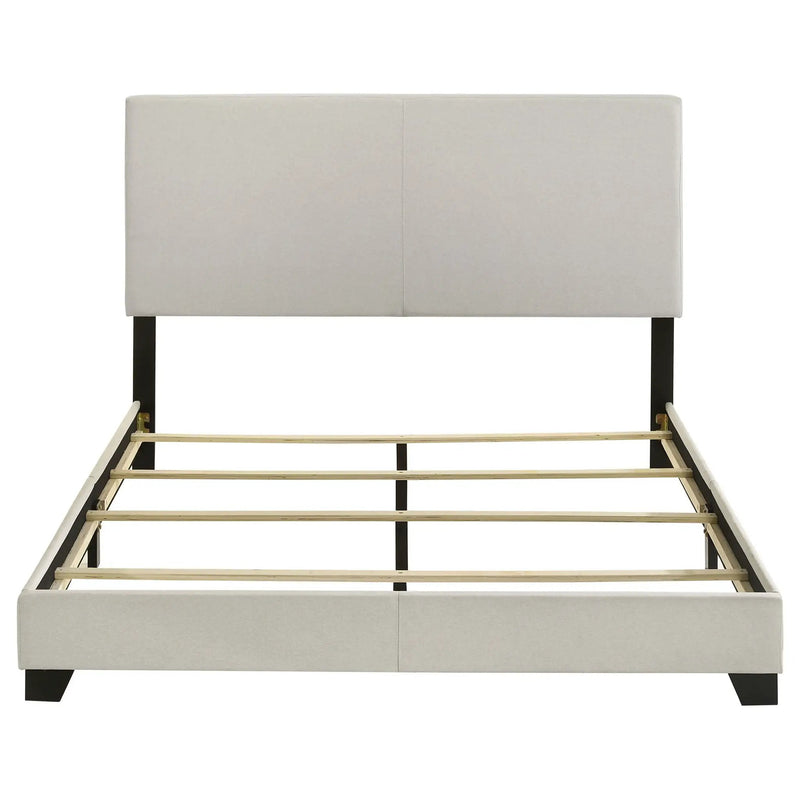 Dorian Fabric Upholstered Queen Panel Bed Cream by Unique Piece Furniture