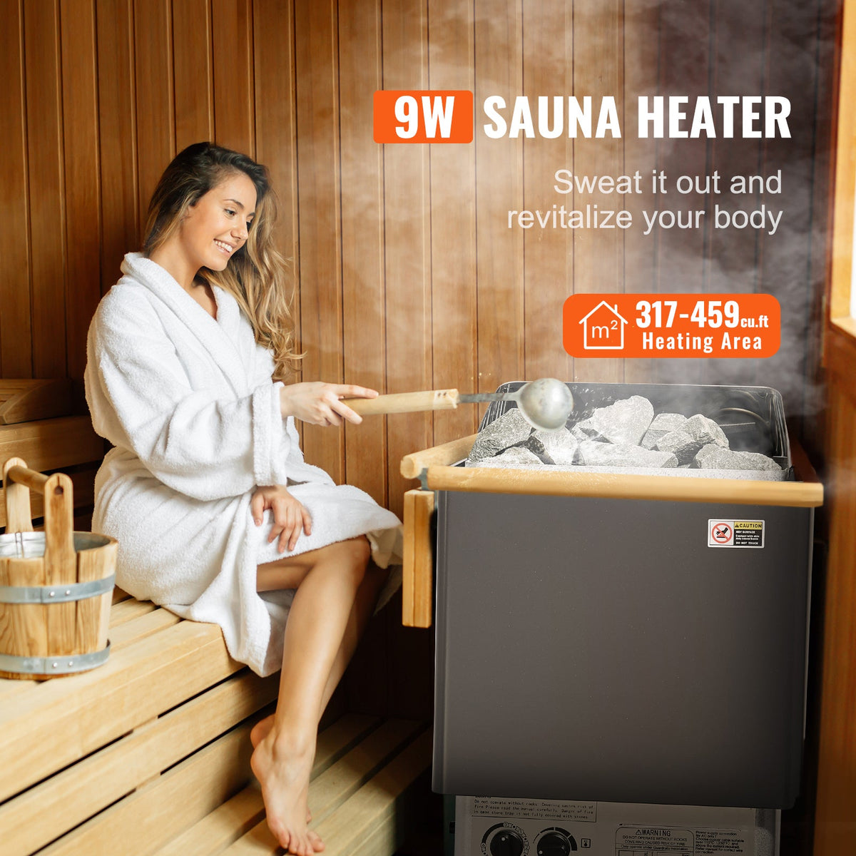 9KW Sauna Heater with Built-In Controls, photo 5 of 8