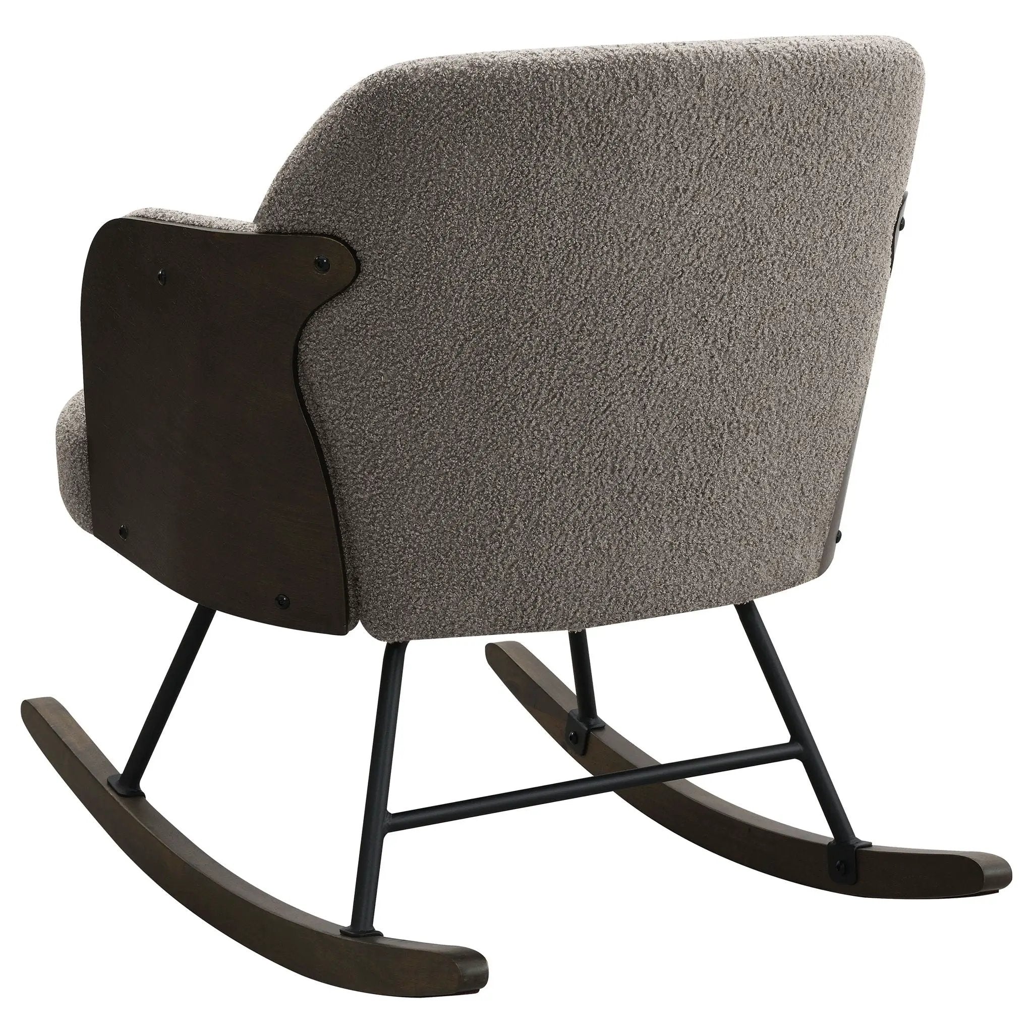 Paige Boucle Upholstered Mid Back Rocking Chair Taupe by Unique Piece Furniture