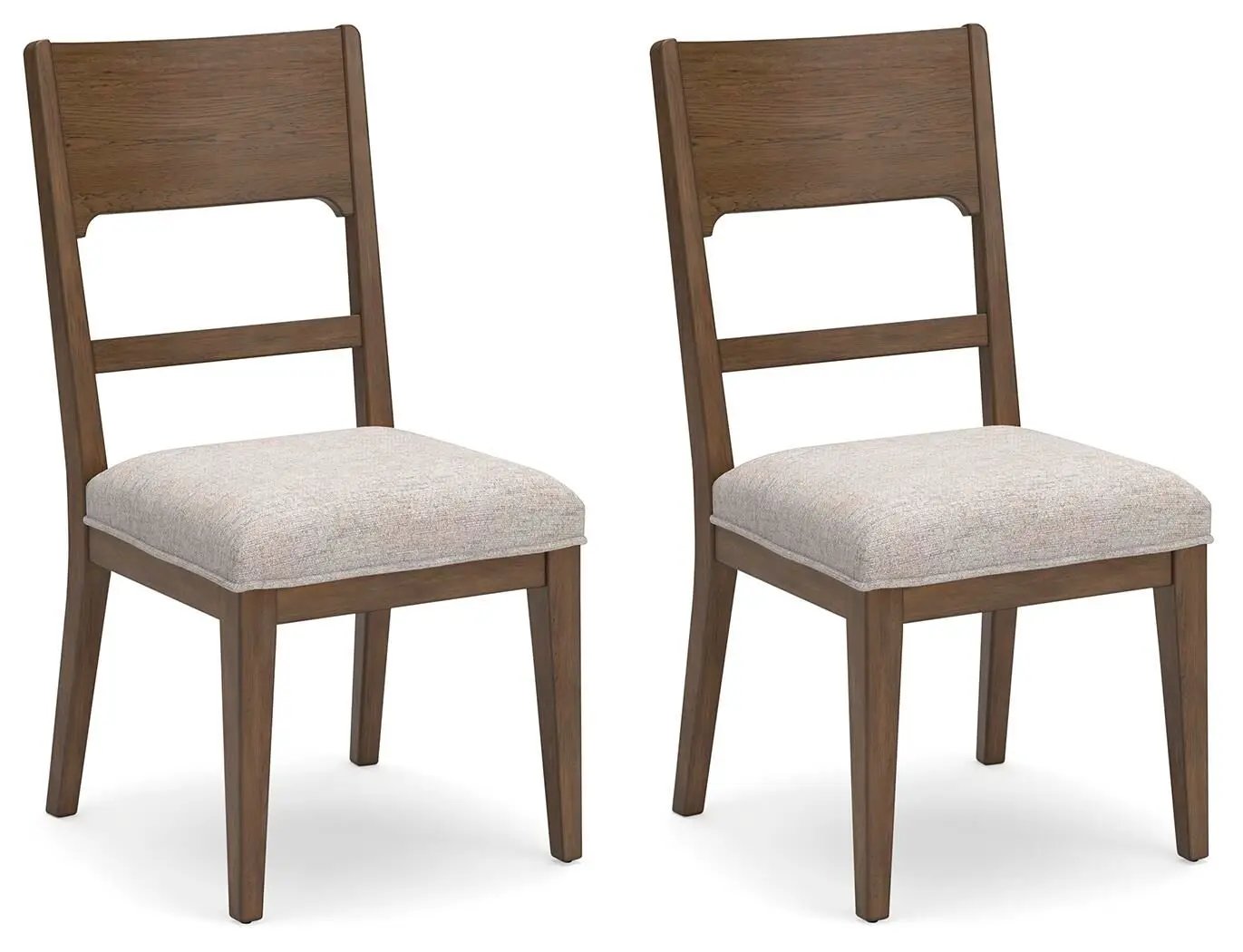 Cabalynn - Dining Uph Side Chair (Set of 2) - Oatmeal / Light Brown by Unique Piece Furniture