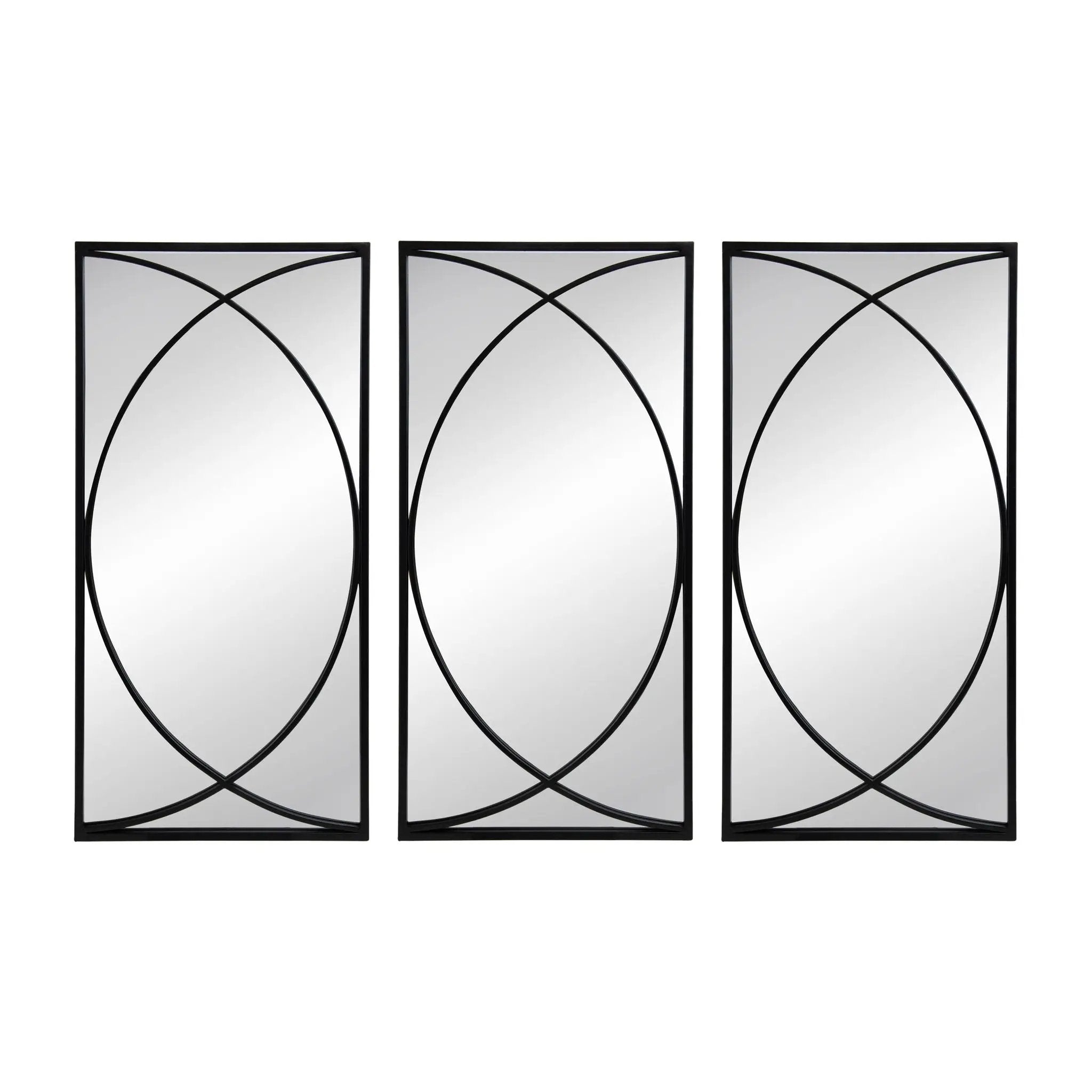 Rectangular Wall Mirrors With Frame, Home Decor For Living Room Bedroom Entryway - Black by Unique Piece Furniture