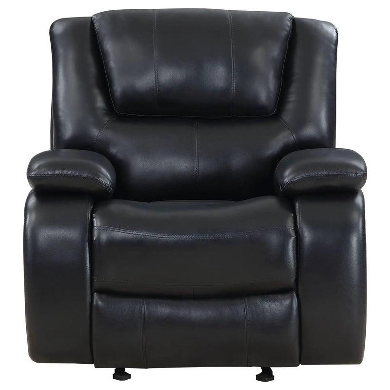 Camila Upholstered Glider Recliner Chair Black by Unique Piece Furniture