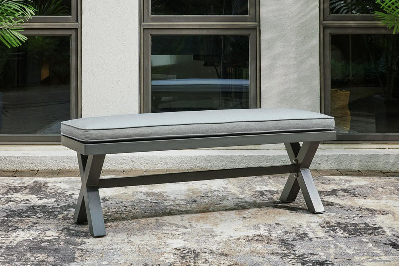 Elite Park - Bench With Cushion - Gray by Unique Piece Furniture