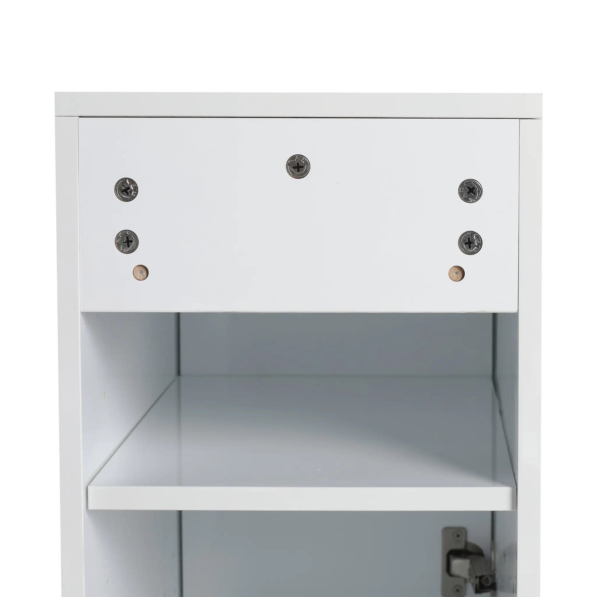 12" Bathroom Side Cabinet, Soft Close Doors, Float Mounting Design, Glossy by HouseOfZazla