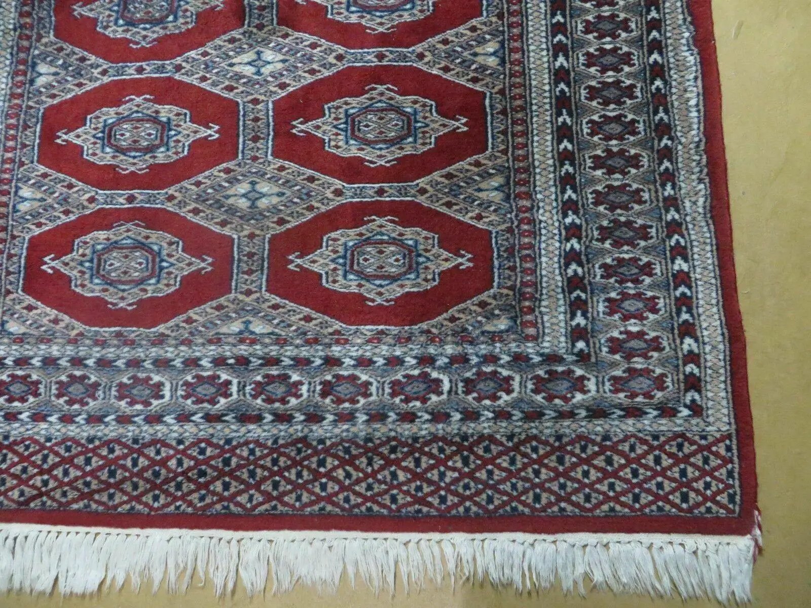 4' X 6' Vintage Handmade Pakistan Turkoman Bokhara Fine Woven Wool Rug Nice by Jewel Rugs