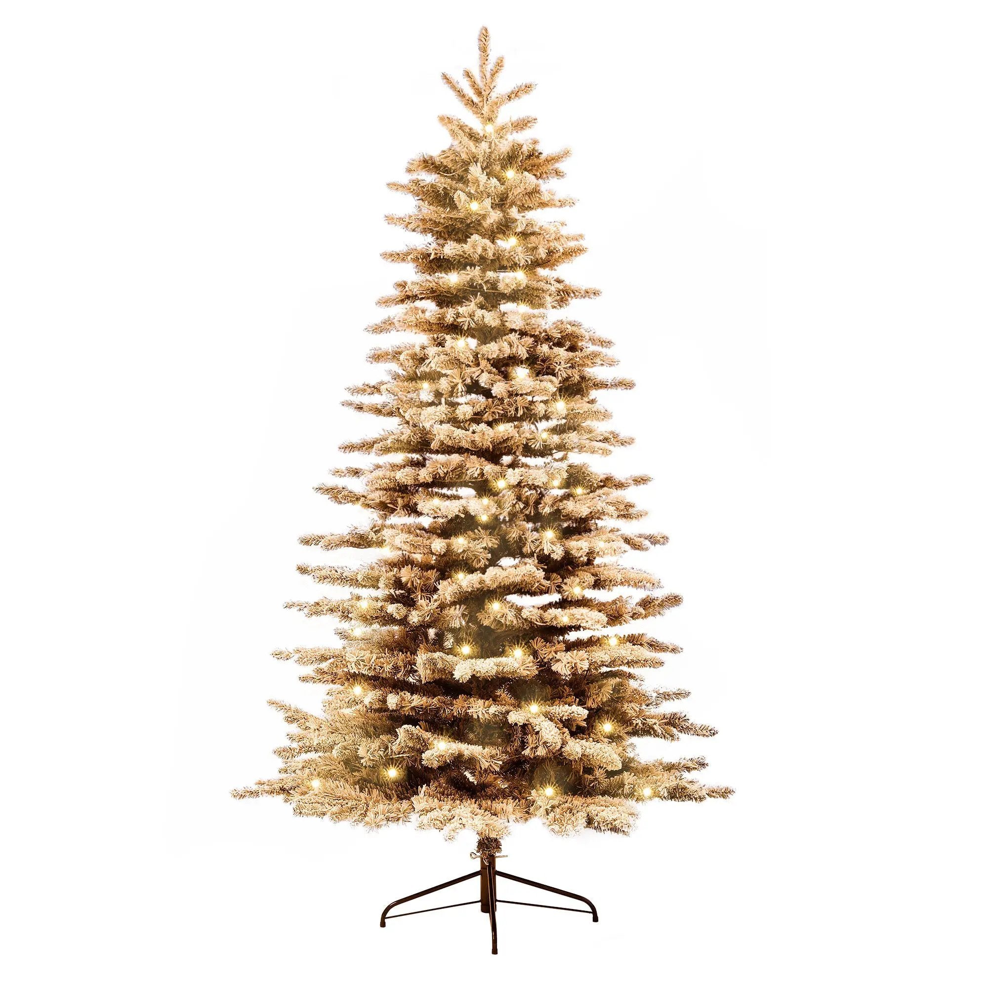 HOMCOM 7.5 ft Pre-Lit Mountain Pine Artificial Christmas Tree by HouseOfZazla