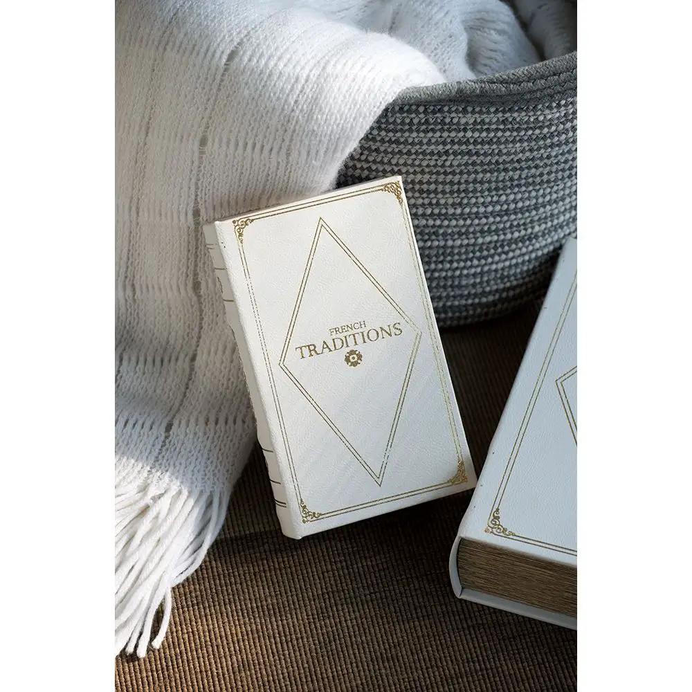 Book Boxes (Set of 2) - White / Gold by Unique Piece Furniture