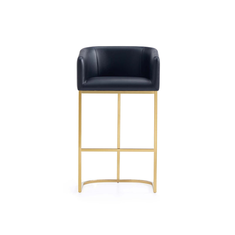 Mid-Century Modern Stool With Steel Base by HouseOfZazla