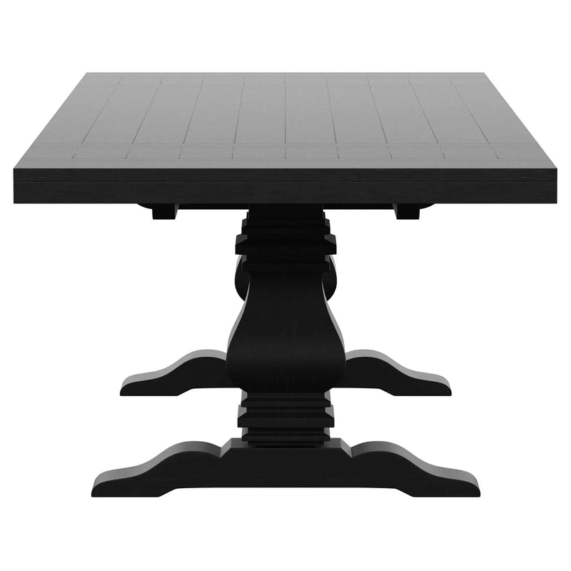 Florence 7-piece 126-inch Extension Dining Table Set Distressed Black by Unique Piece Furniture