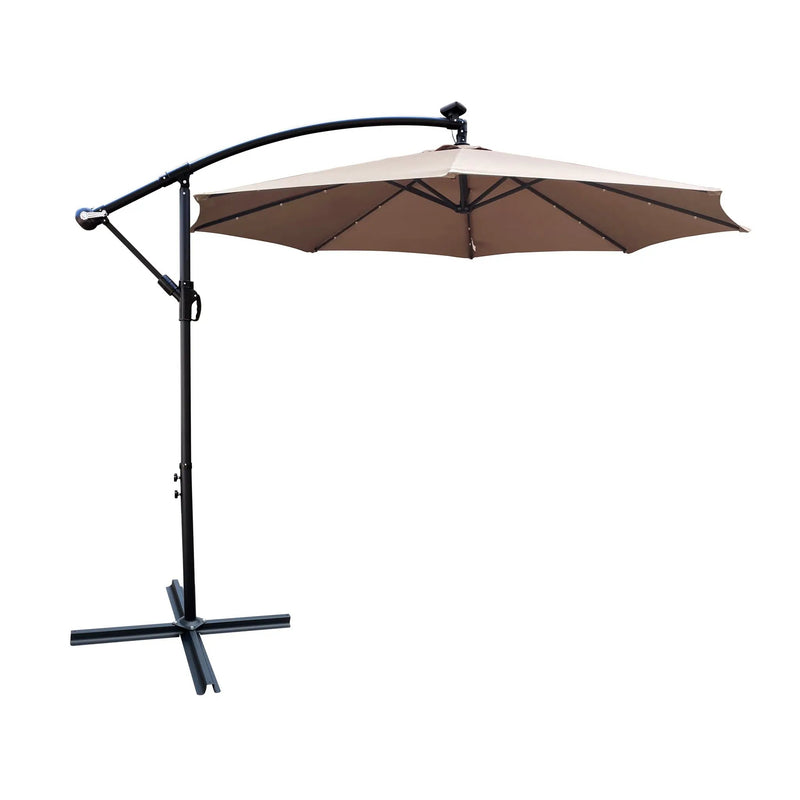 10 ft Outdoor Solar Powered LED Patio Umbrella by HouseOfZazla