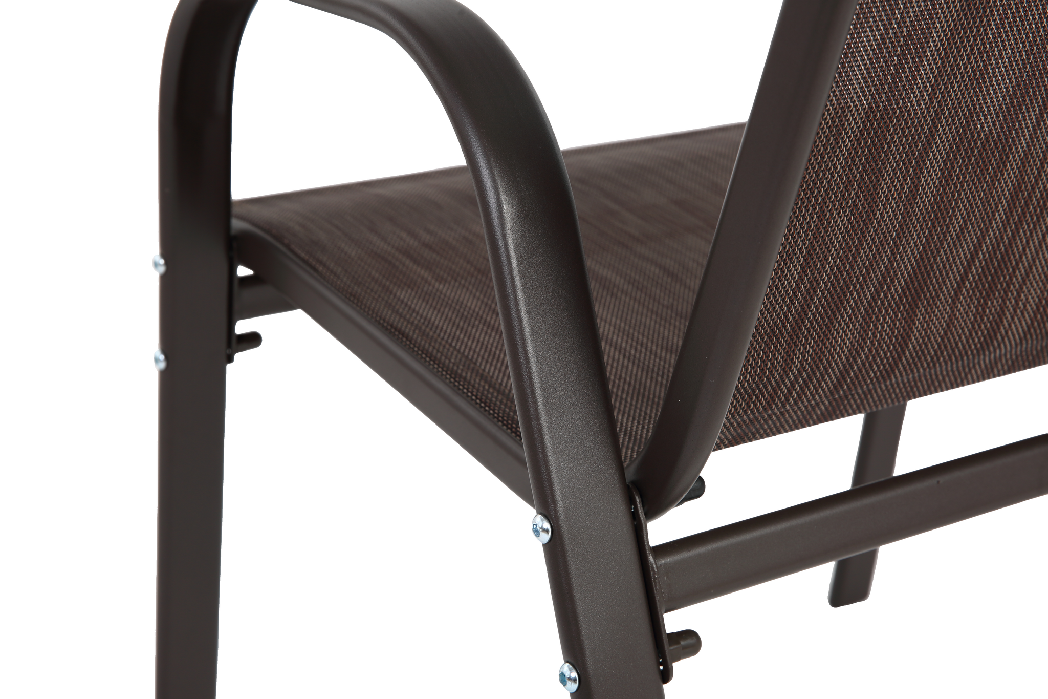 8 Piece Patio Chairs with Breathable Textilene Fabric - Brown by HouseOfZazla