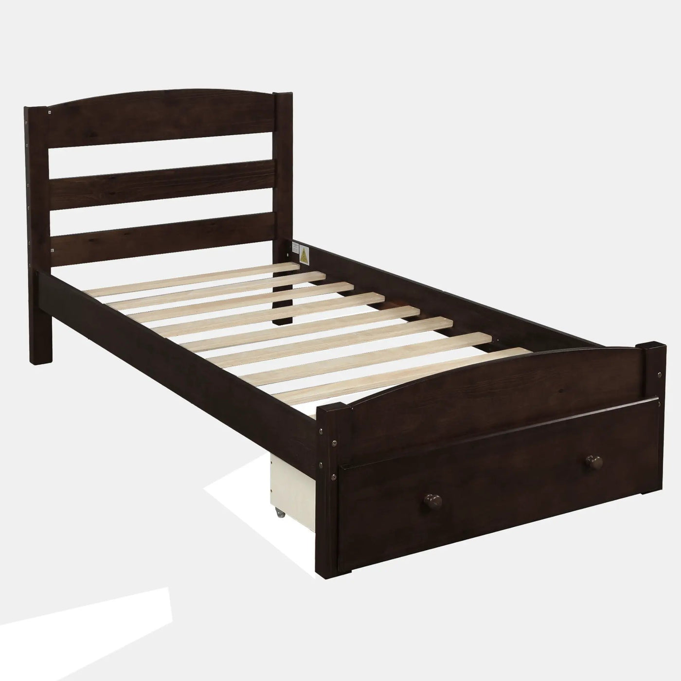 Platform Bed Frame With Storage Drawer And Wood Slat Support No Box Spring Needed by Unique Piece Furniture
