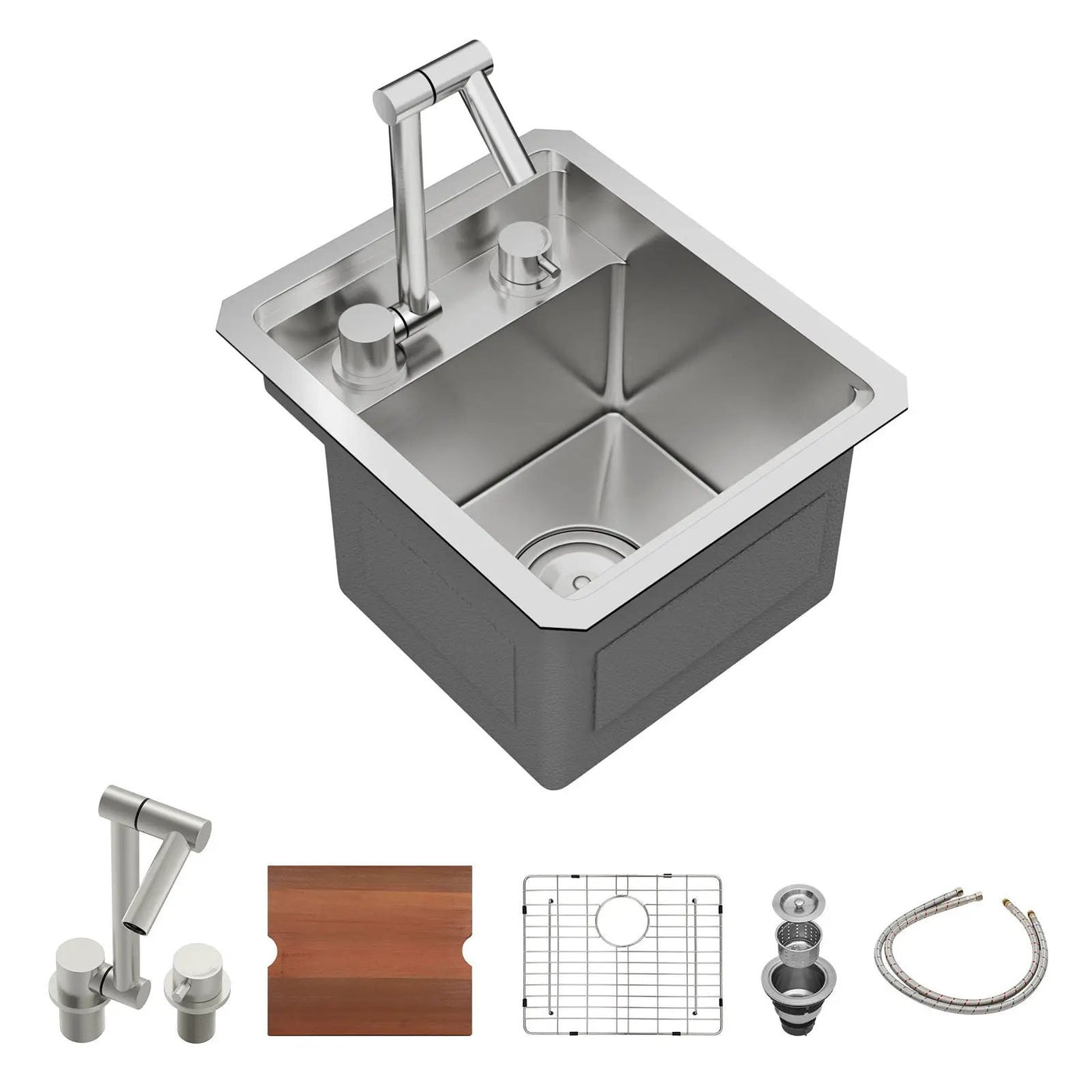 Undermount Bar Sink With Folding Faucet by HouseOfZazla