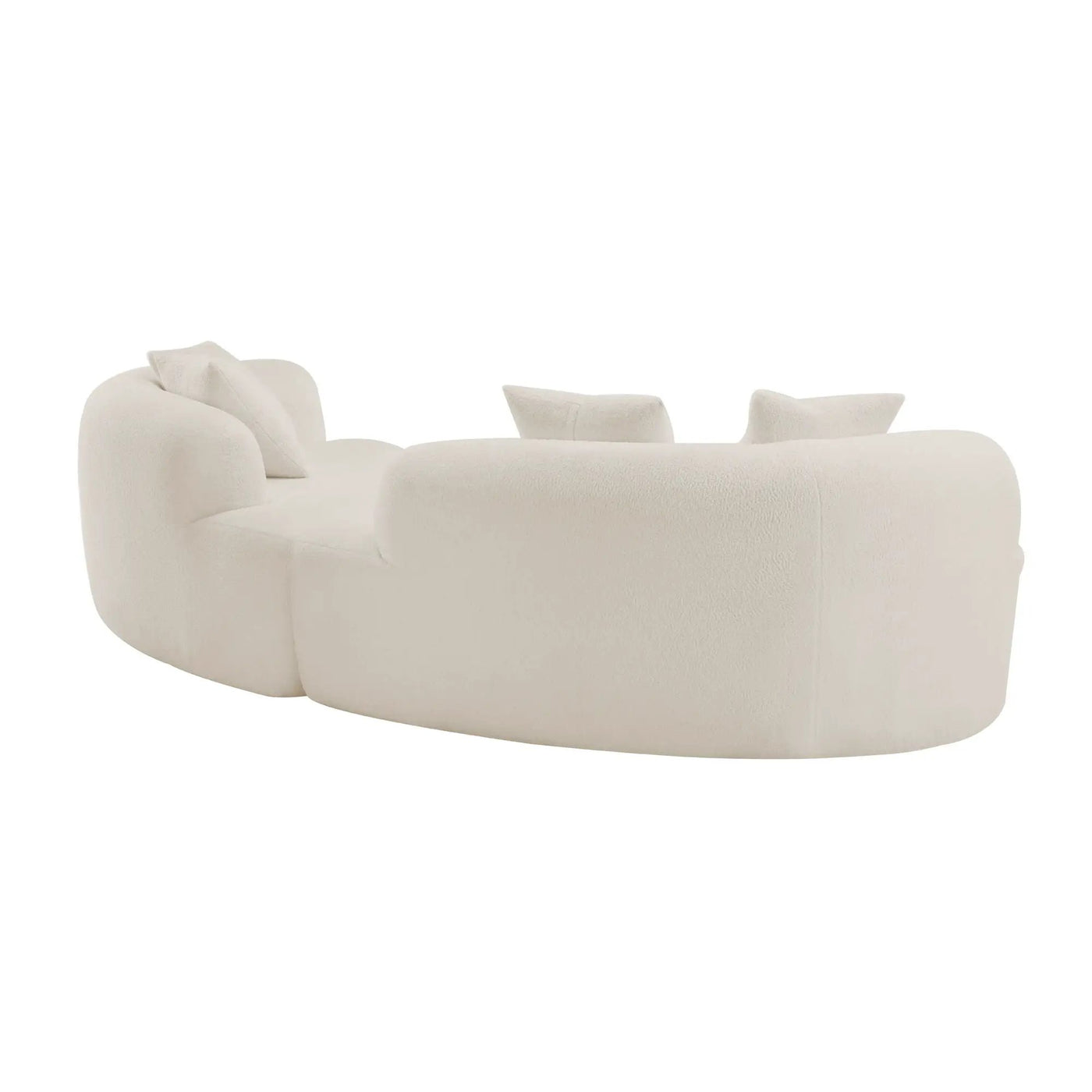 Curved 4 Seater Full Compression Sponge Sofa by HouseOfZazla