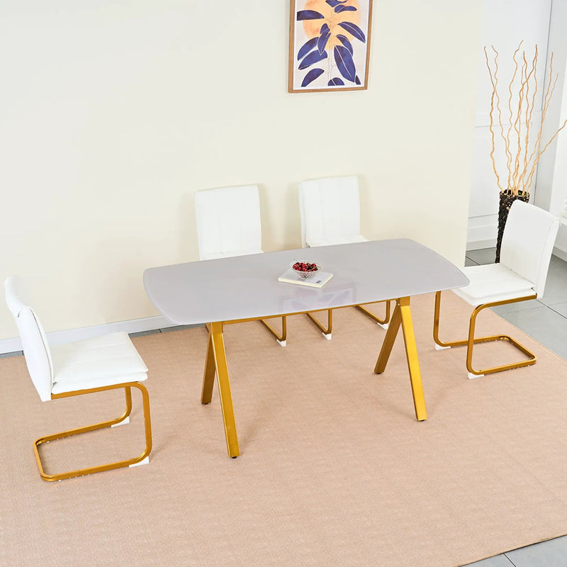 Modern Dining Chairs Set of 4, PU Leather by HouseOfZazla