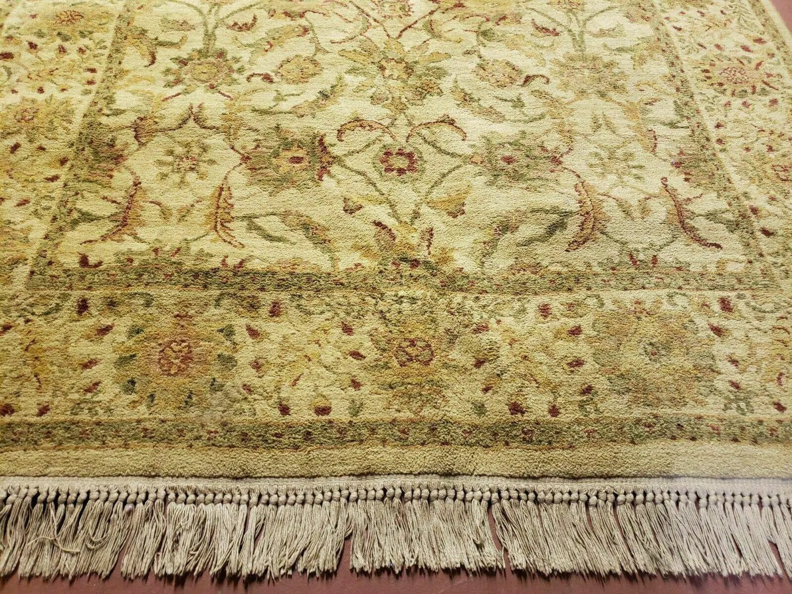 Belgium Power Loomed Rug 5x7, Vintage Oriental Wool Carpet, Beige by Jewel Rugs