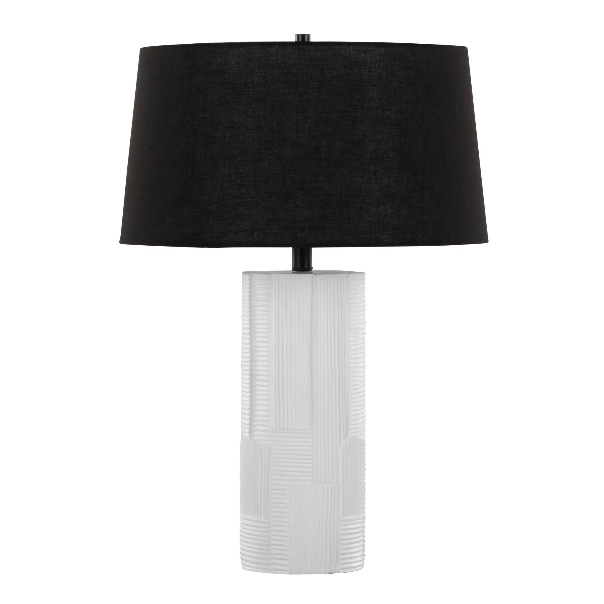 Petra - Contemporary Table Lamp (Set of 2) - Cream / Black by HouseOfZazla