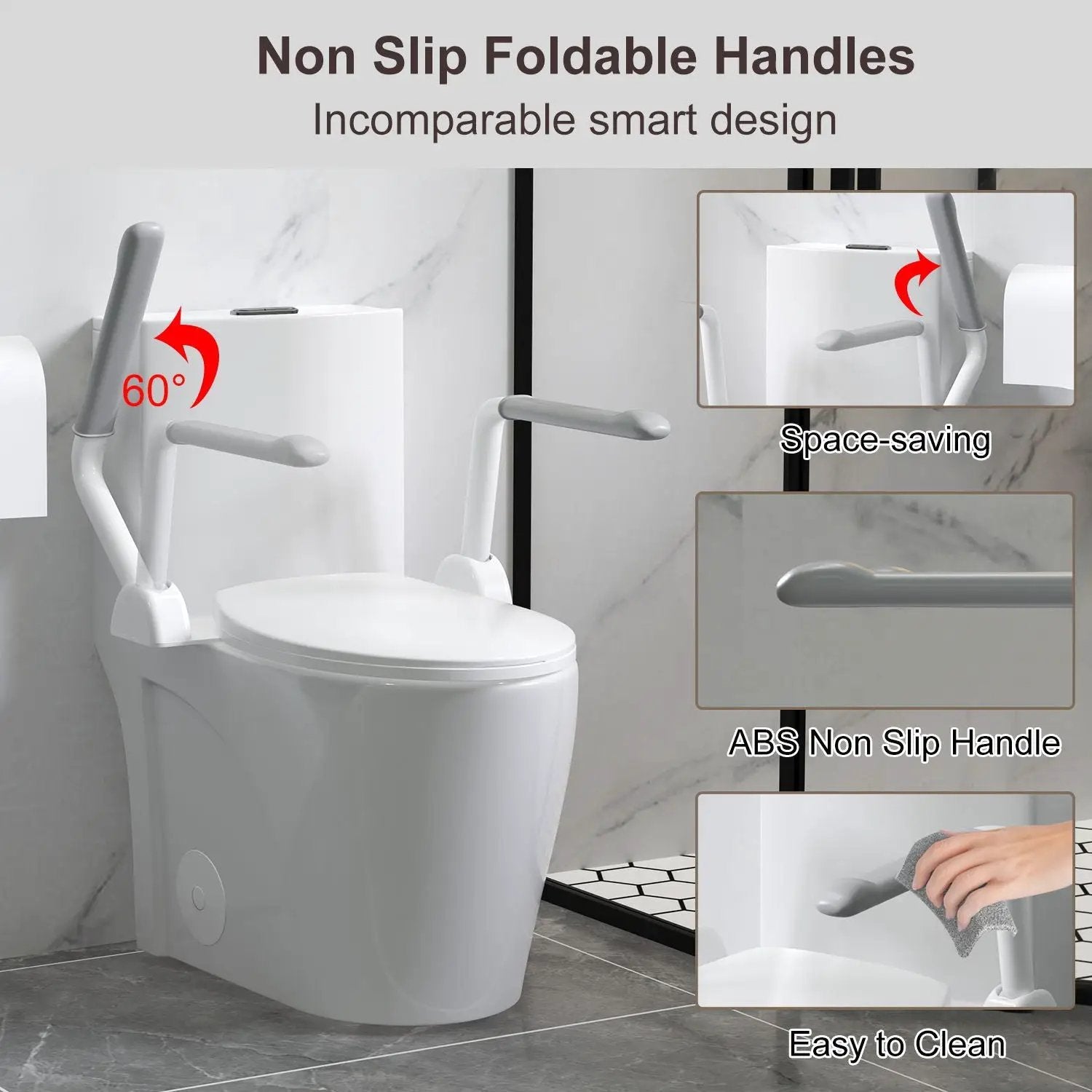 Upgraded Design Armrest, With Glossy Gw 007 1 Piece Toilet With Tornado Flush, Soft Close Seat, Dual Flush Map 1000G, Comfort Chair Seat - Gloss White by HouseOfZazla