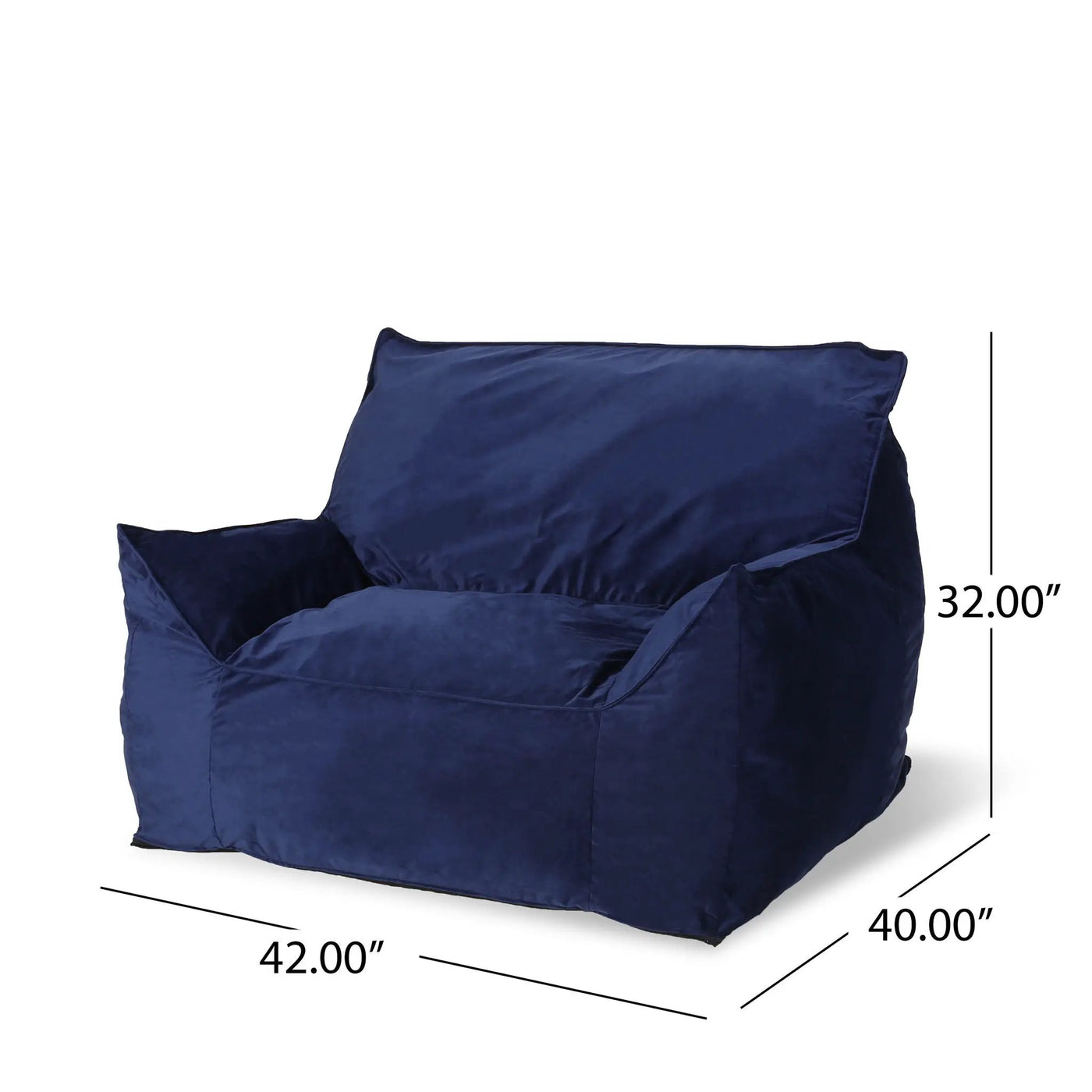 Allea - Bean Bag Chair With Armrests by HouseOfZazla