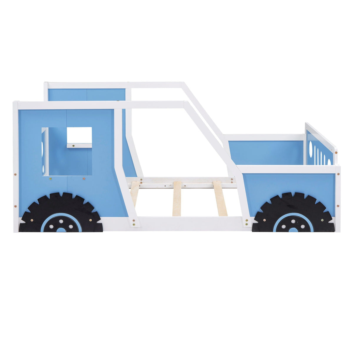 Classic Car Shaped Platform Bed with Wheels - Twin or Full Size