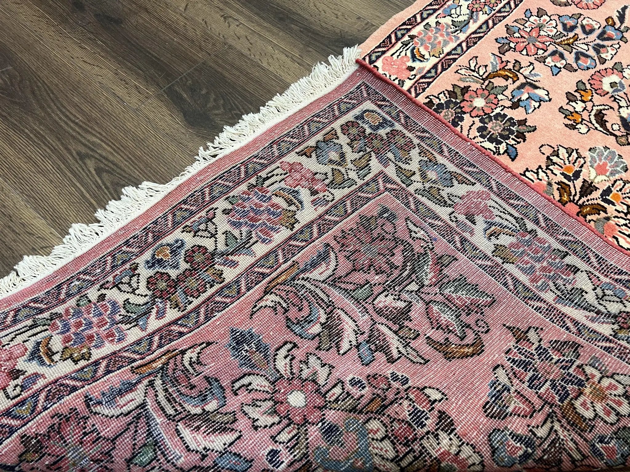 Persian Sarouk Runner Rug 2.9 x 13.6, Wool Floral Hand Knotted Runner by Jewel Rugs