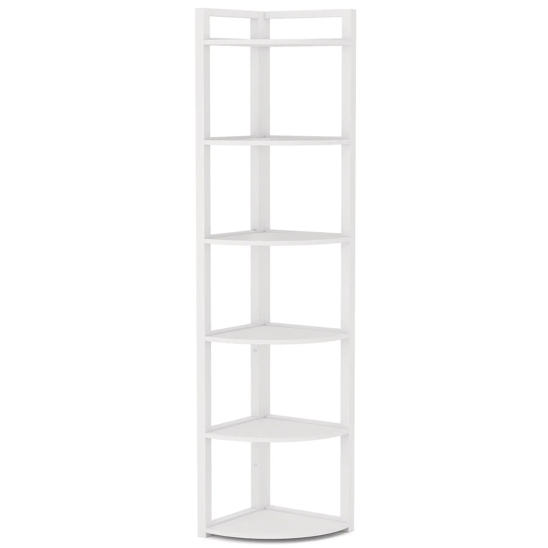 Tall 6 Tier Corner Bookshelf For Living Room by HouseOfZazla