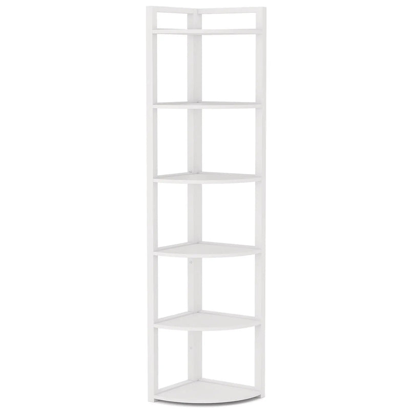 Tall 6 Tier Corner Bookshelf For Living Room by HouseOfZazla