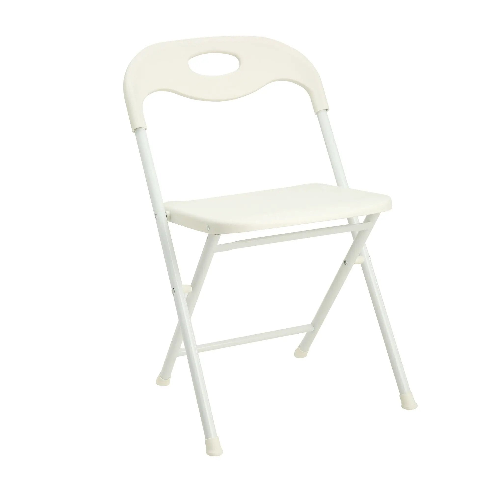 Folding Chairs, Stackable & Waterproof (Set of 4) - White by Unique Piece Furniture