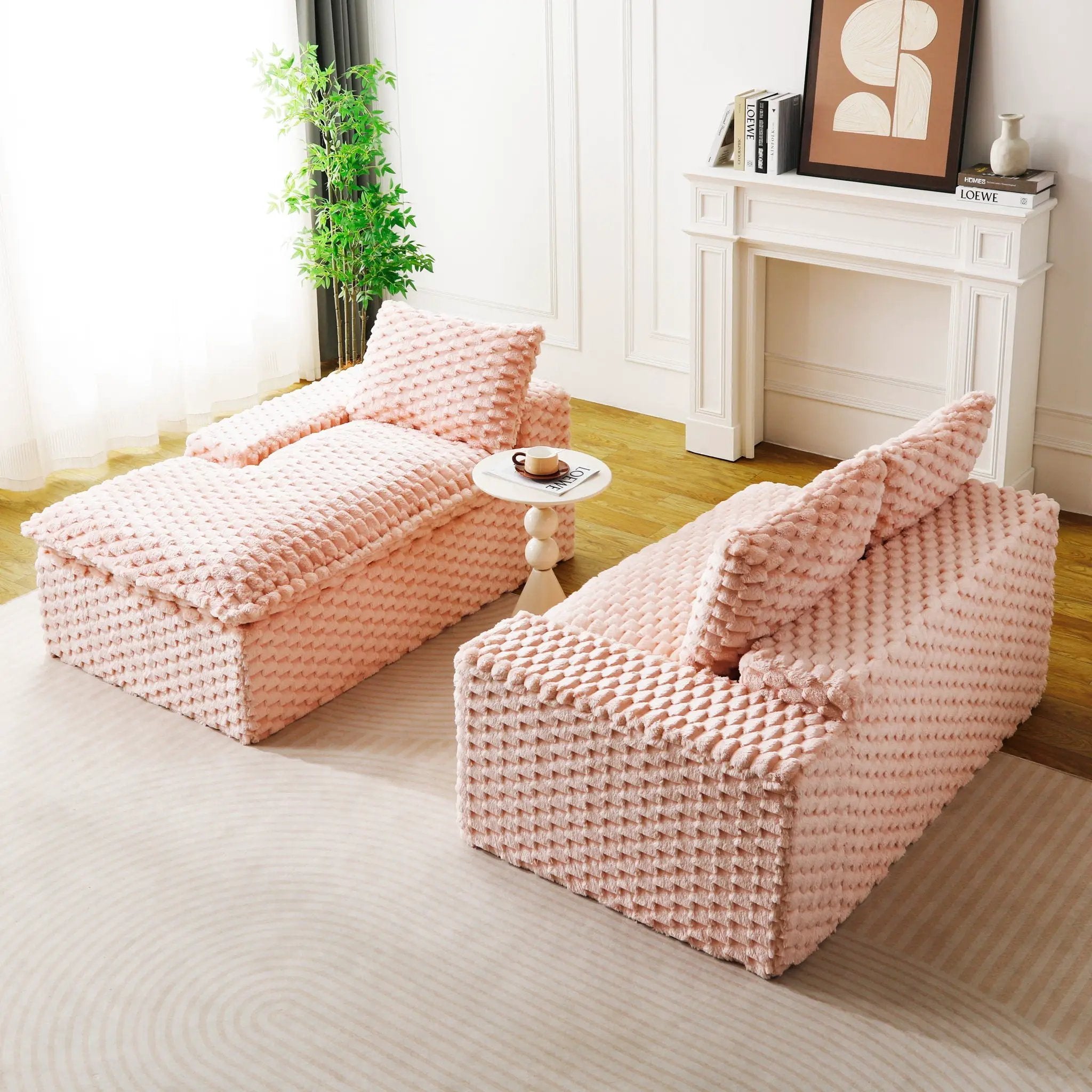 Modular Sofa, Convertible Twin Seat With Chaise Lounge by HouseOfZazla