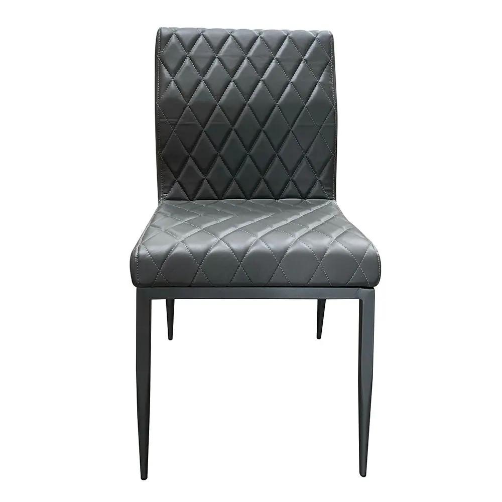 Cargo - Chair - Gray Synthetic Leather & Gunmetal by Unique Piece Furniture