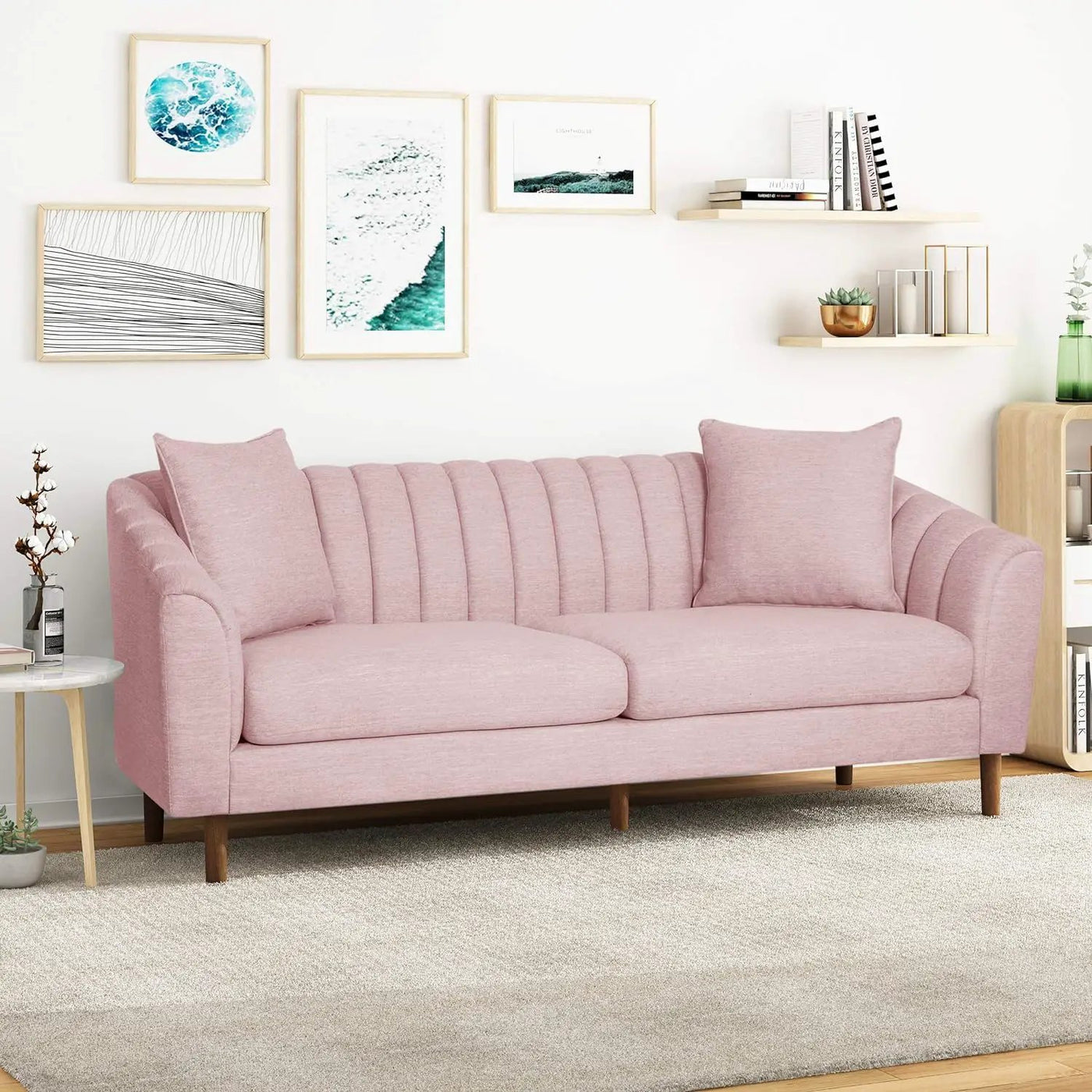 Contemporary 3 Seater Sofa With Accents by HouseOfZazla