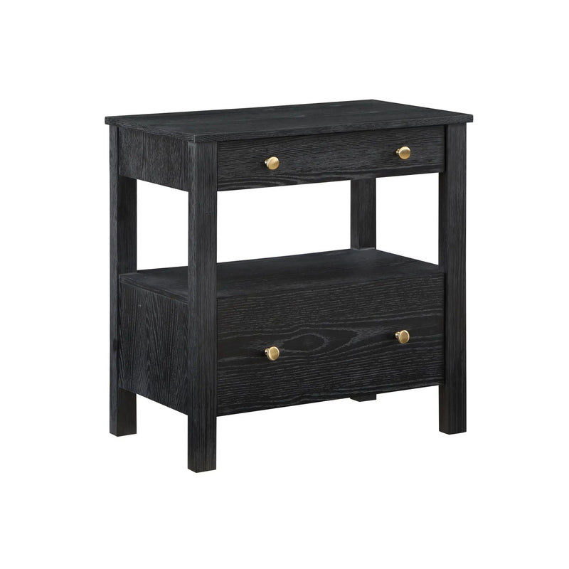 Danielle - 2 Drawer Nightstand - Black by HouseOfZazla