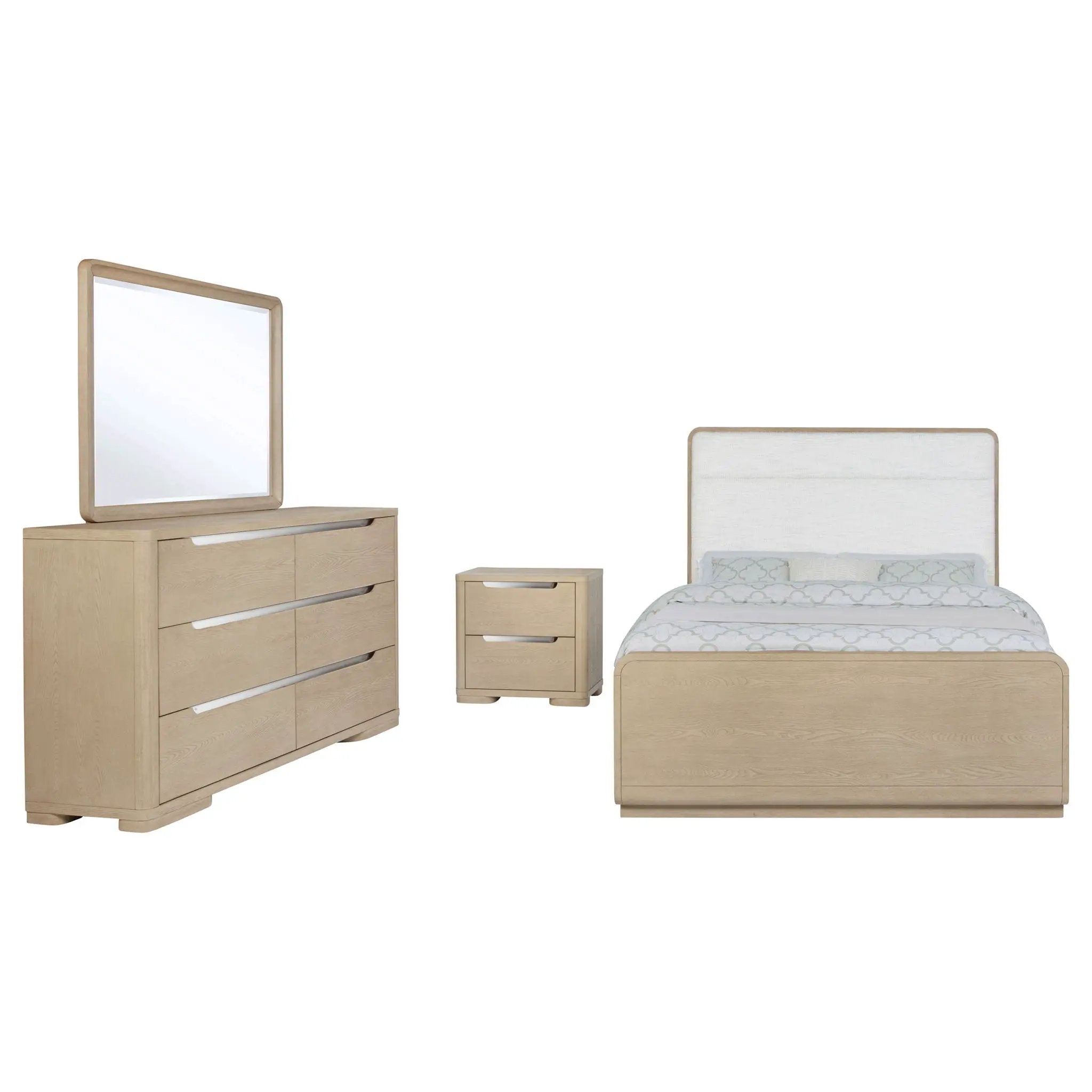 Ladera 4-piece Eastern King Bedroom Set Light Elm by Unique Piece Furniture