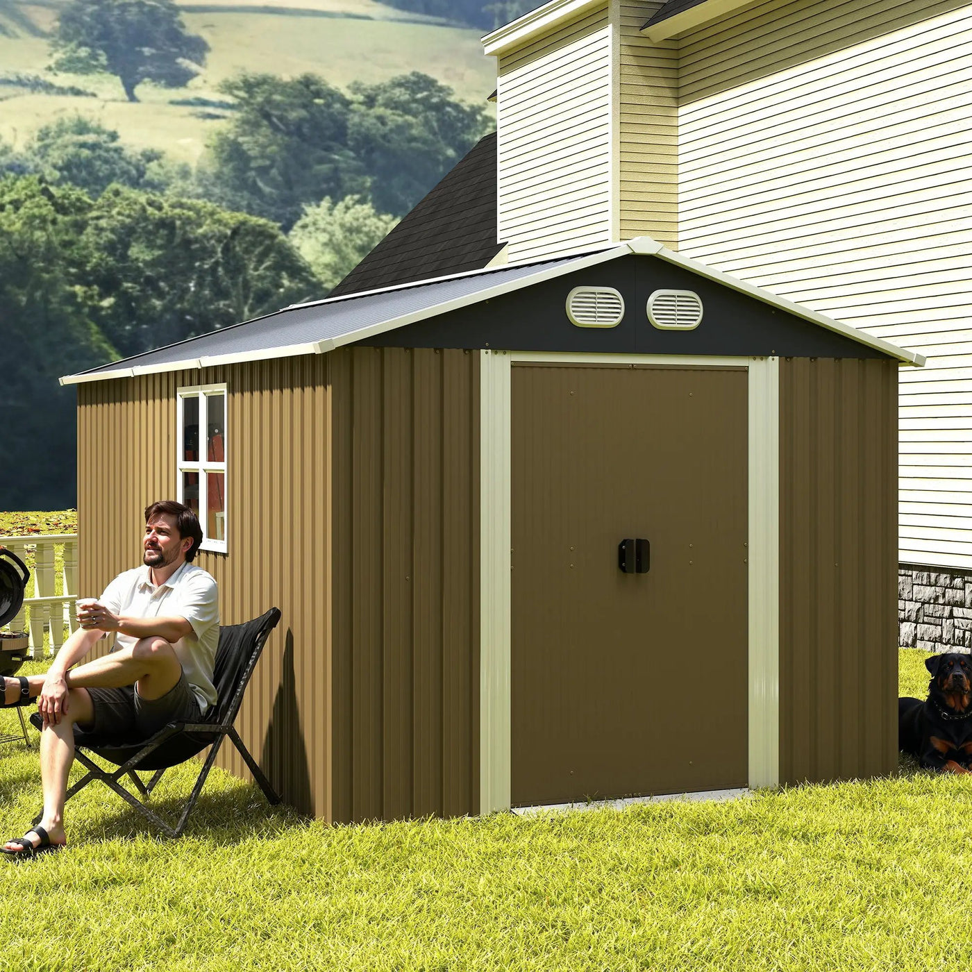Campcraft 8x12 Ft Outdoor Metal Storage Shed by HouseOfZazla