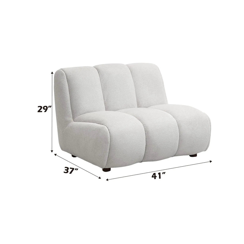 Manilla - Sectional Sofa With Chair - Ivory White by Unique Piece Furniture