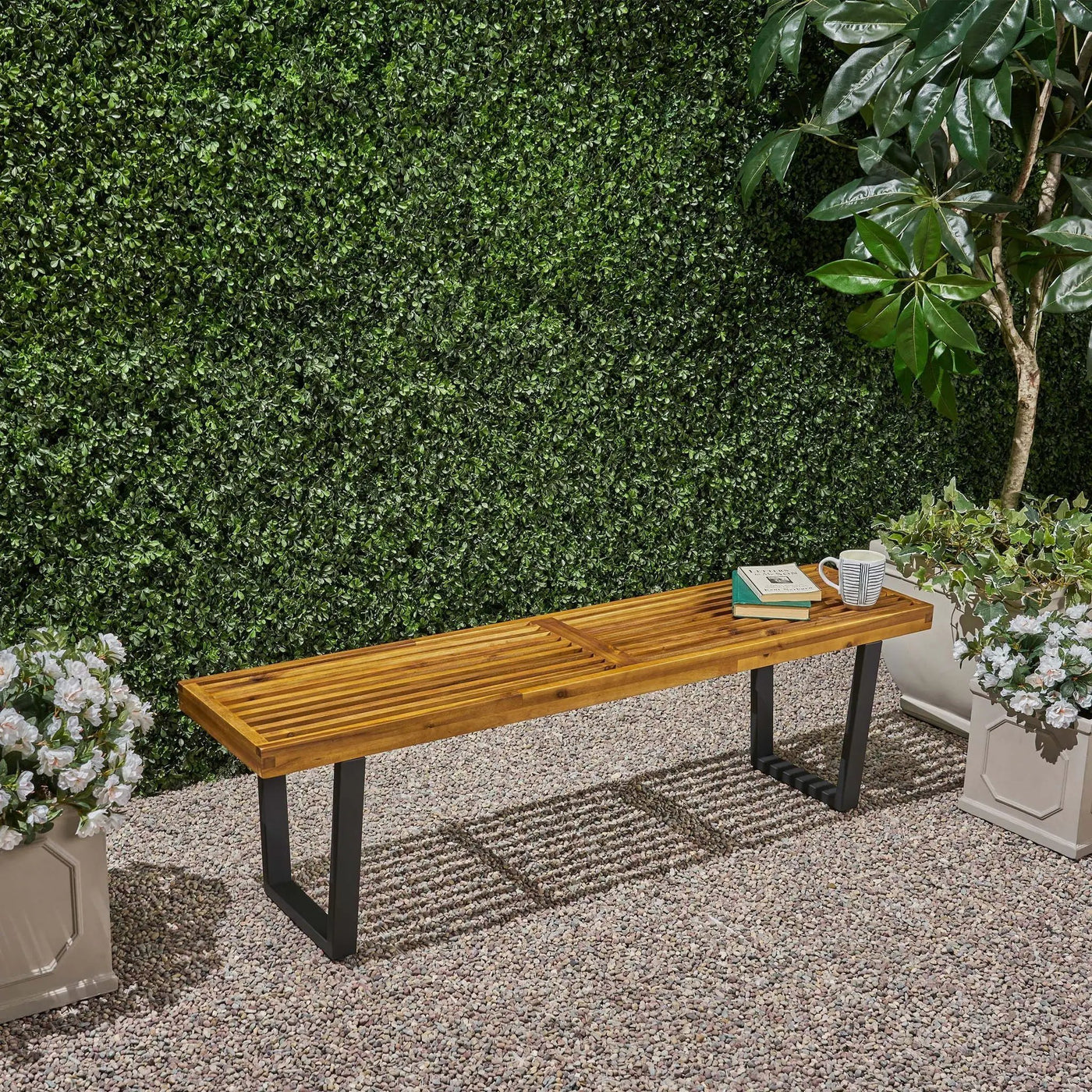 Intrinsic Outdoor Dining Bench With Slat Top by HouseOfZazla